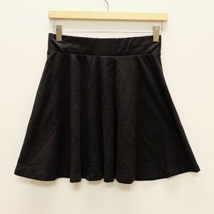 Divided Black Skater Skirt, Size Small